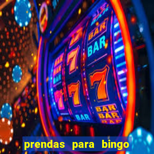 prendas para bingo de natal